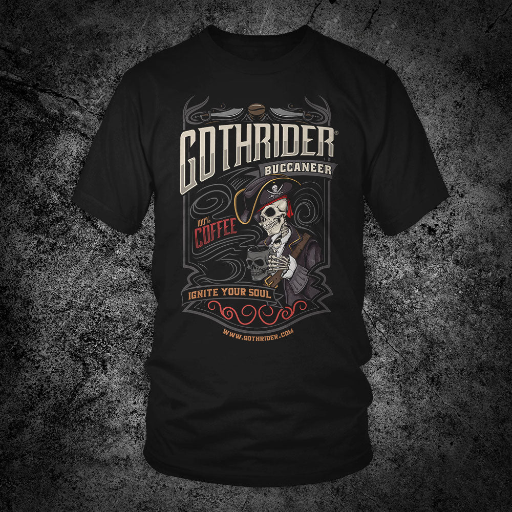 GothRider Buccaneer Coffee Unisex T - Shirt - GothRider Brand