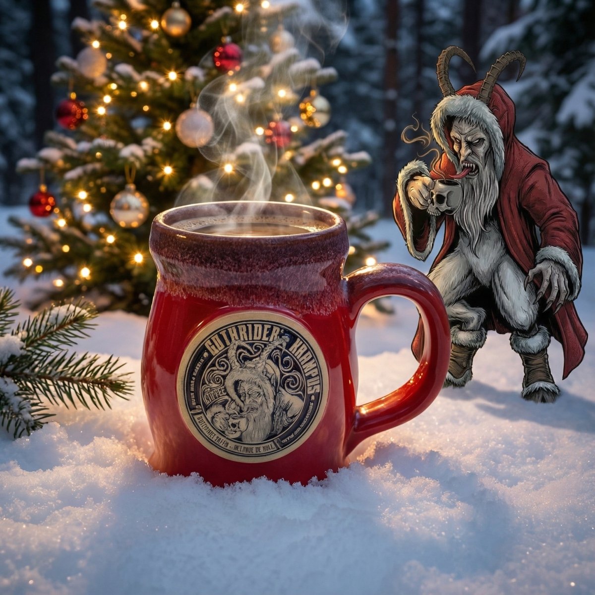 Krampus Coffee 2025 Limited Edition Deneen Pottery Mug - GothRider Brand