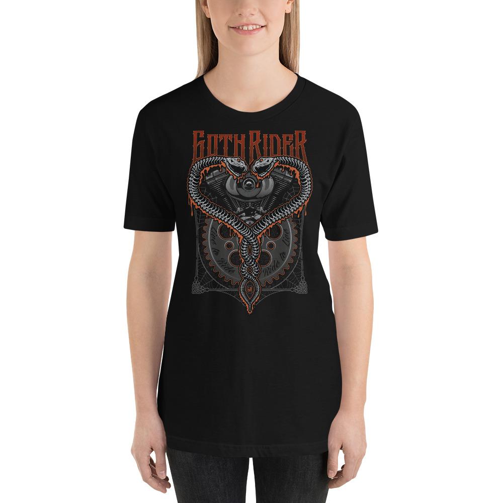 Twin Snakes Unisex T-Shirt - GothRider Brand