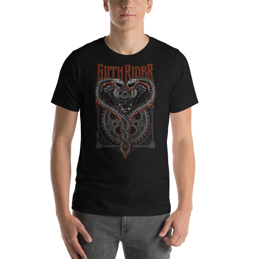 Twin Snakes Unisex T-Shirt - GothRider Brand