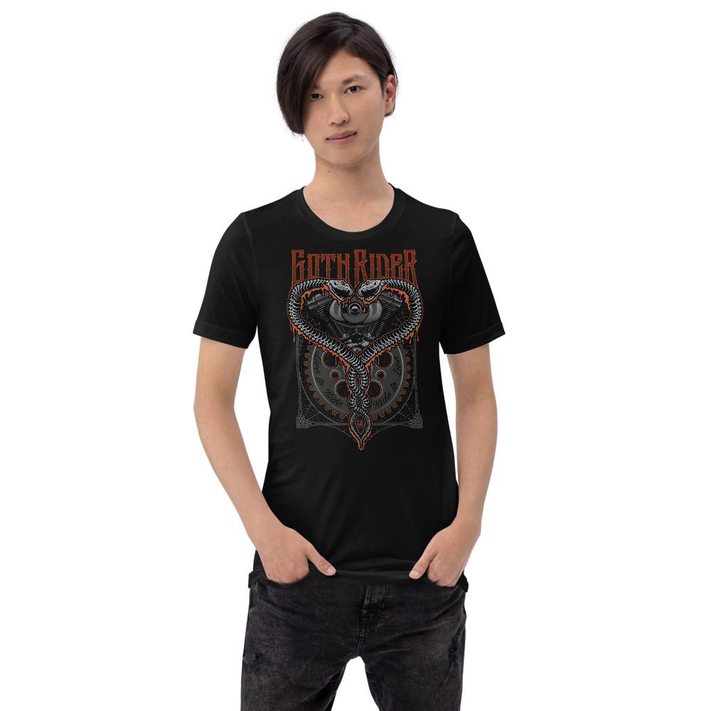Twin Snakes Unisex T-Shirt - GothRider Brand